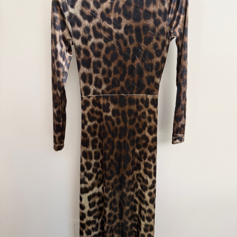 Leslie Amon  Amanda Maxi Dress in Leopard size s new with tags - Picture 7 of 11
